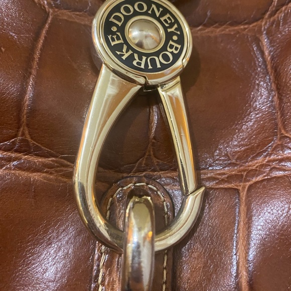 Dooney and Bourke hobo with logo lock, embossed Italian calfskin leather - Picture 8 of 13